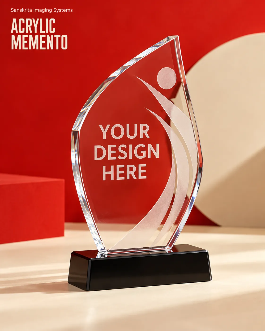 Acrylic memento ready for your own design
