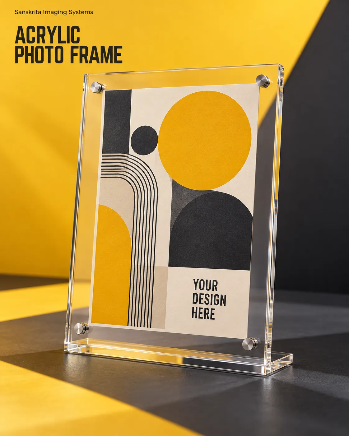 Acrylic photo frame ready for your own design