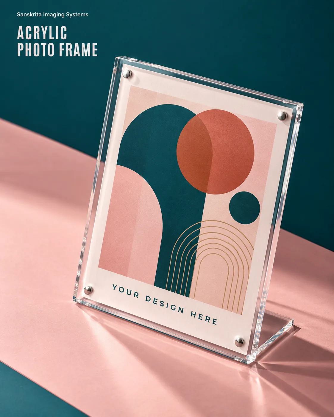 Acrylic photo frame, an alternative blank layout for a custom design
