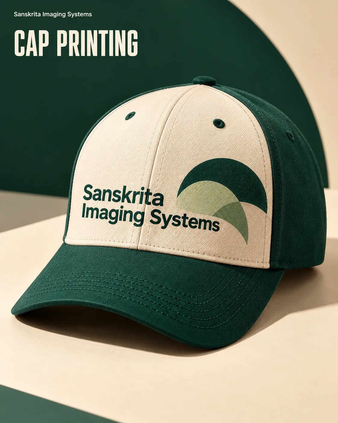 Cap printing with an alternative printed finish