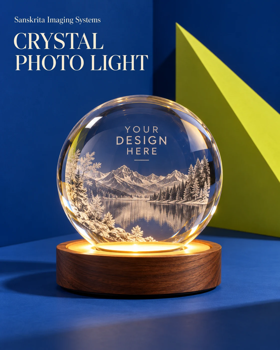 Crystal photo lamp ready for your own design
