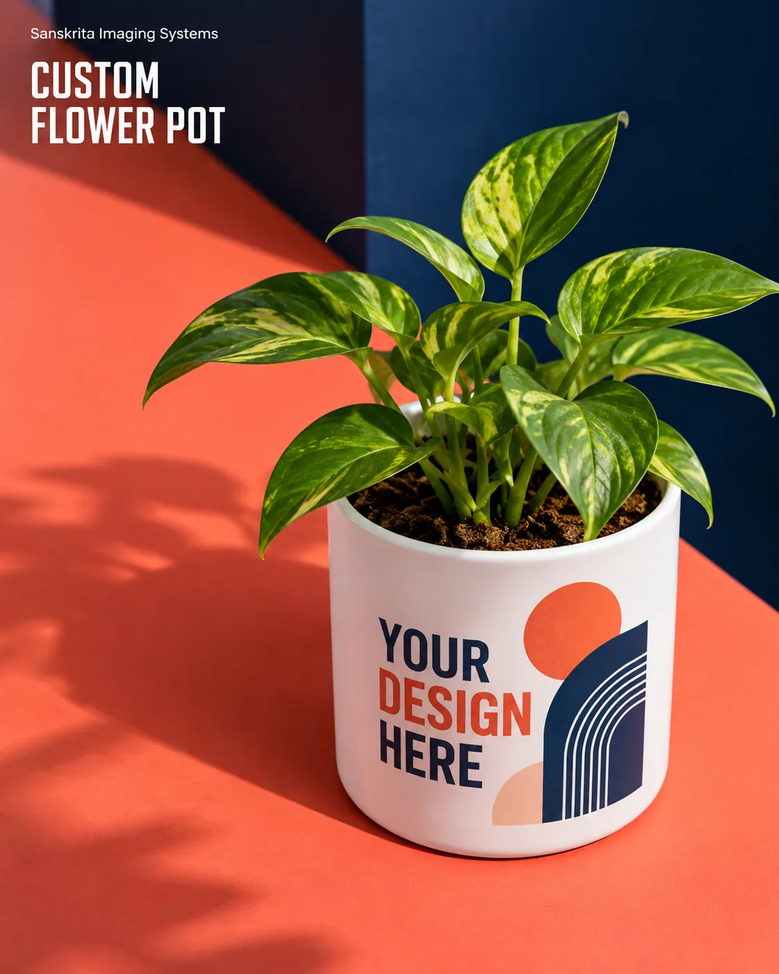 Custom flower pot, an alternative blank layout for a custom design