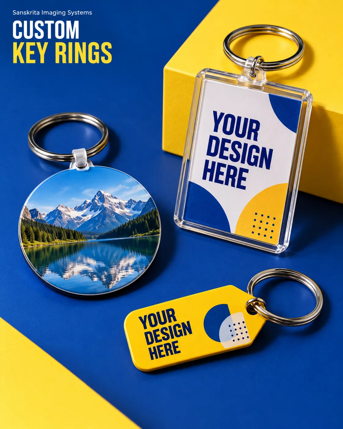 Custom key ring ready for your own design