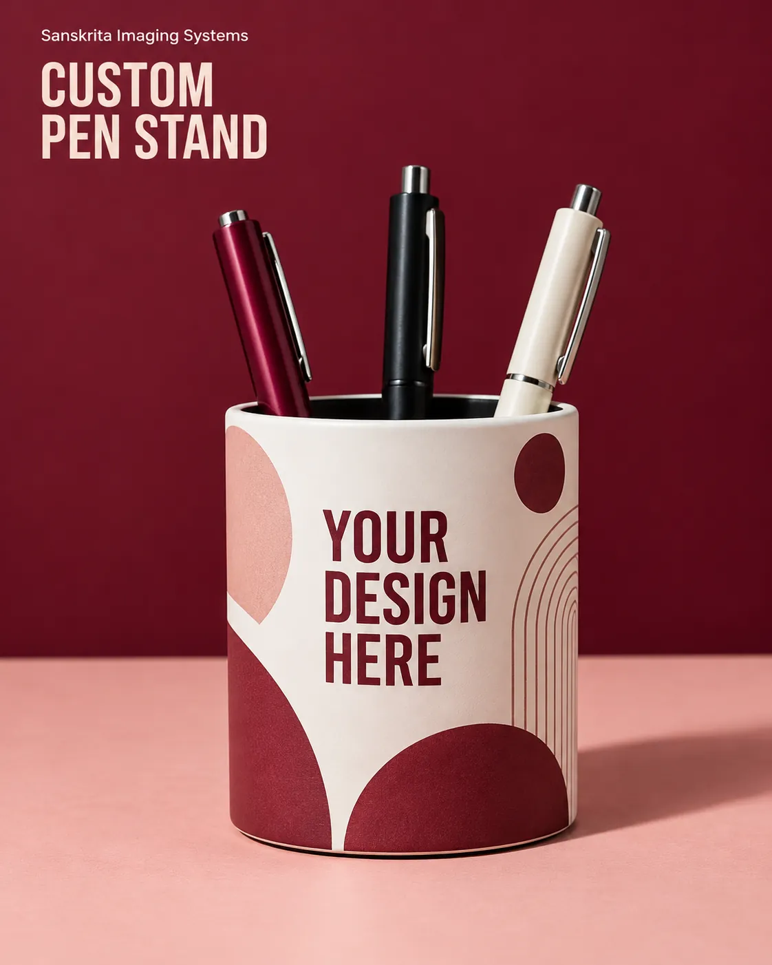 Custom pen stand ready for your own design