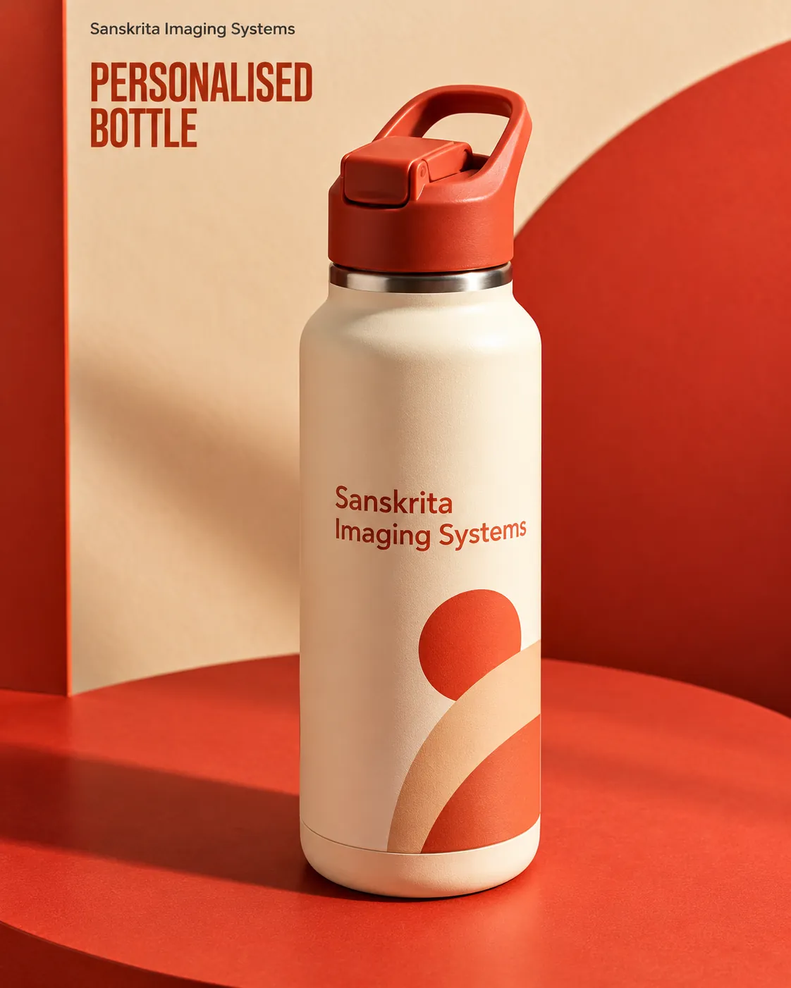 Custom sipper bottle with an alternative printed finish