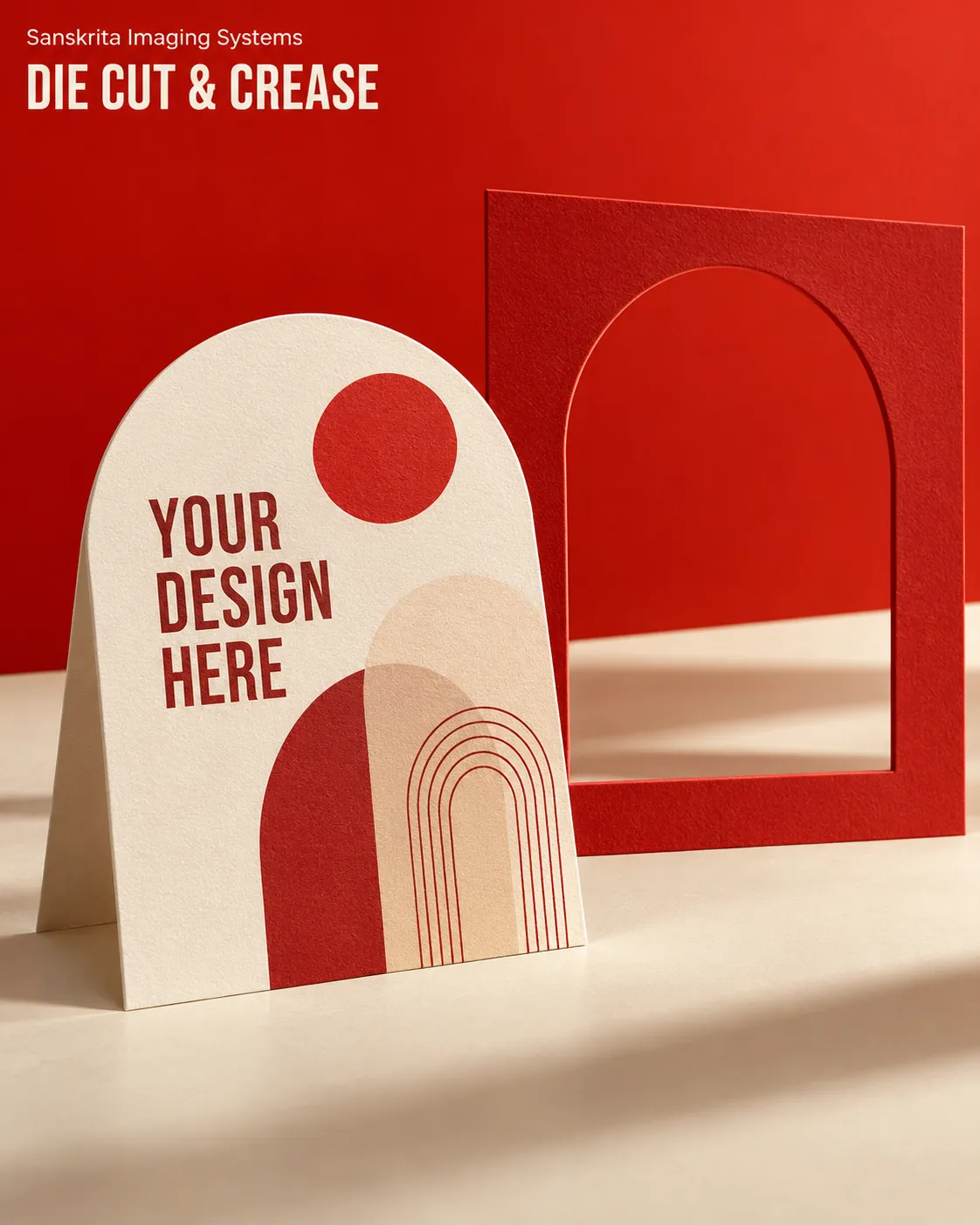 Any-shape cutting and creasing ready for your own design