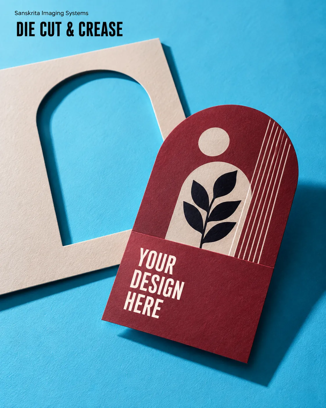 Any-shape cutting and creasing, an alternative blank layout for a custom design
