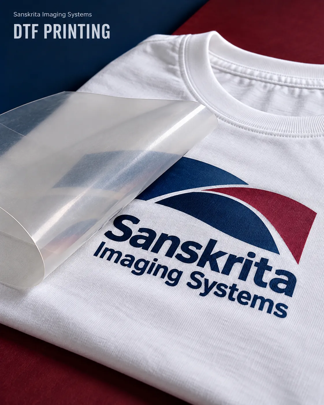 DTF printing with an alternative printed finish