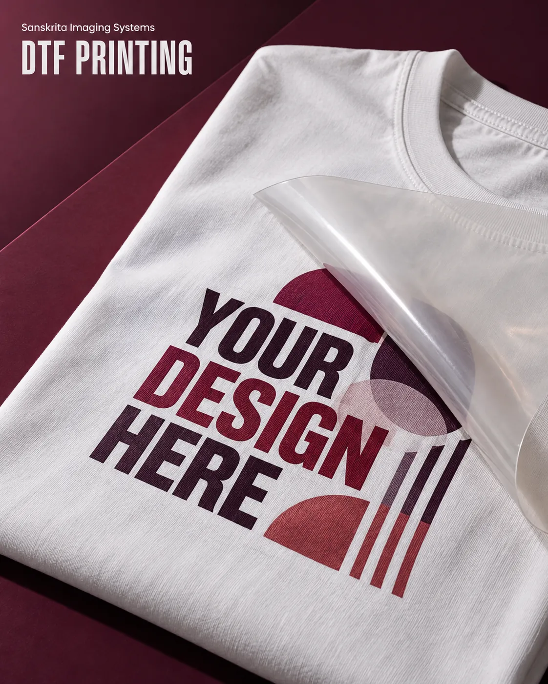 DTF printing, an alternative blank layout for a custom design