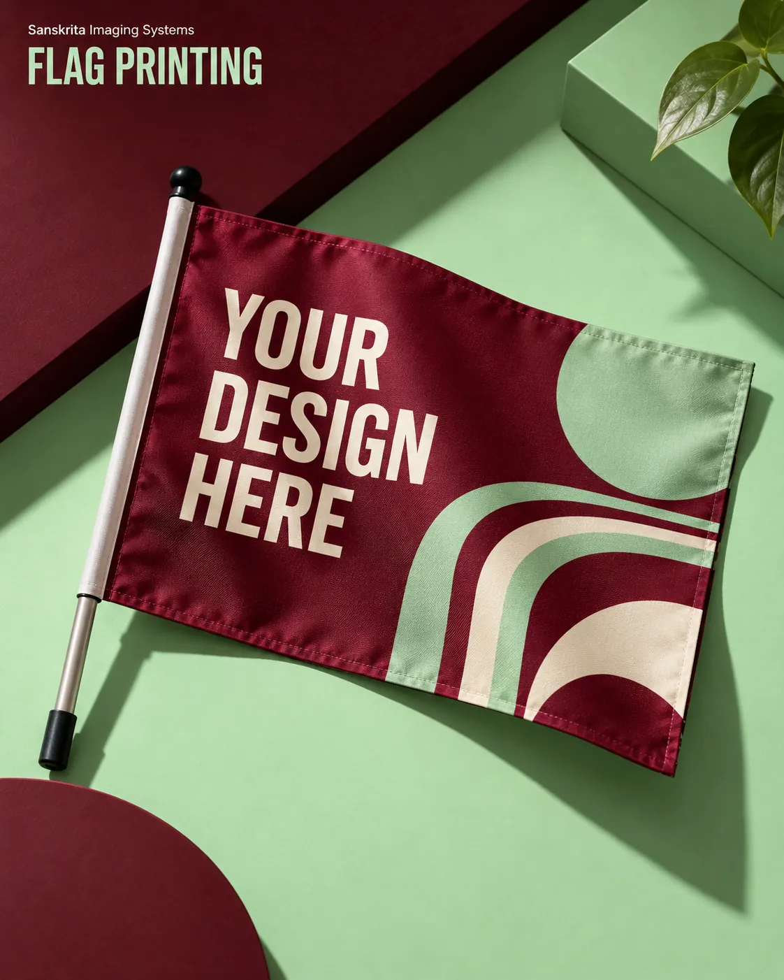 Flag printing, an alternative blank layout for a custom design