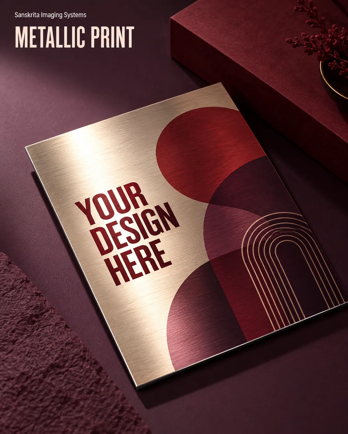 Metallic sheet printing, an alternative blank layout for a custom design