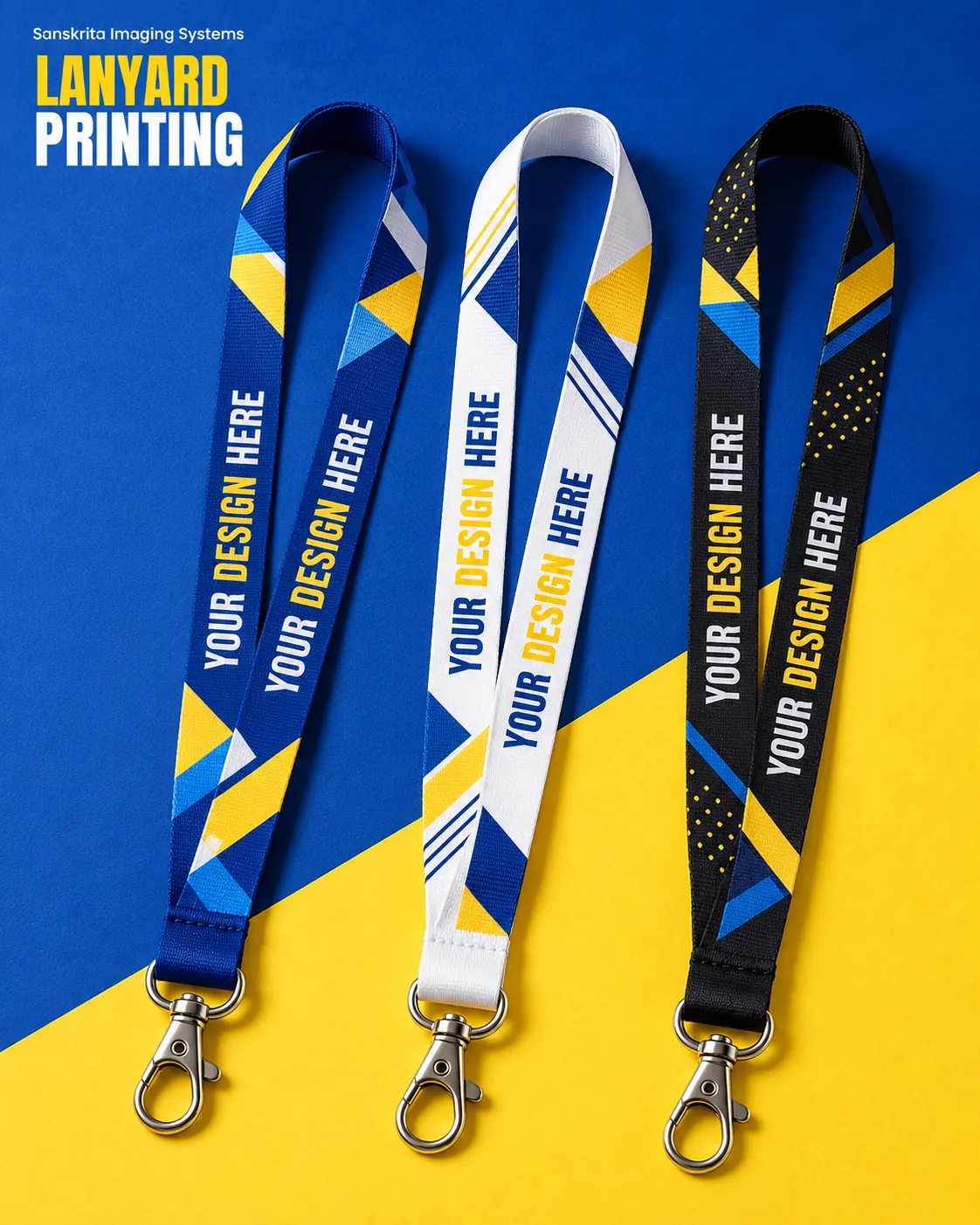 Multicolour lanyards ready for your own design