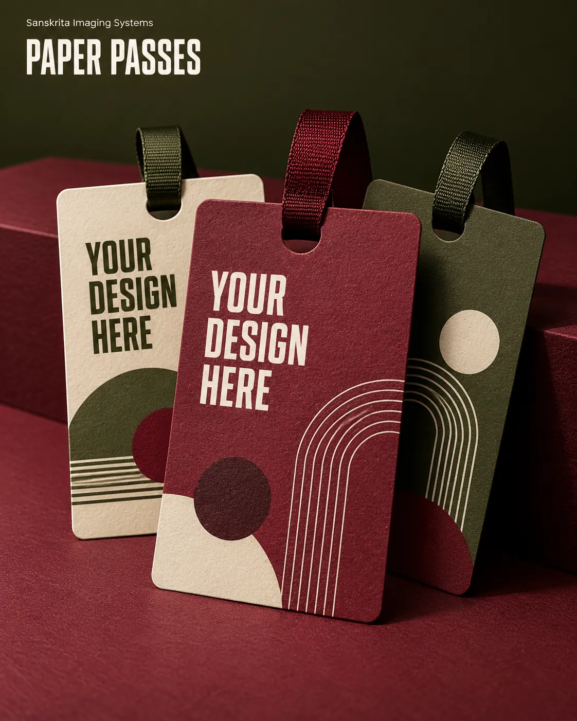 Paper ID cards ready for your own design