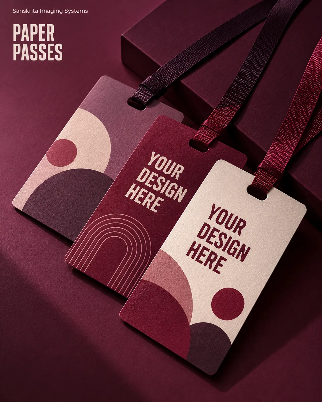 Paper ID cards, an alternative blank layout for a custom design