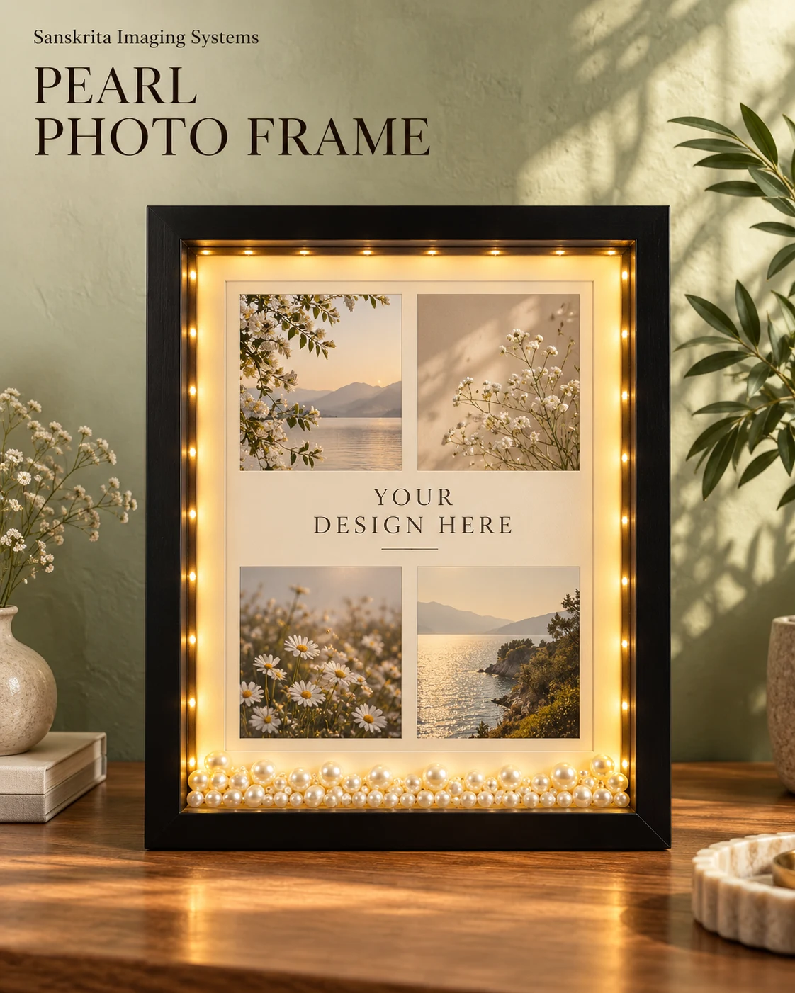 Pearl LED photo frame ready for your own design