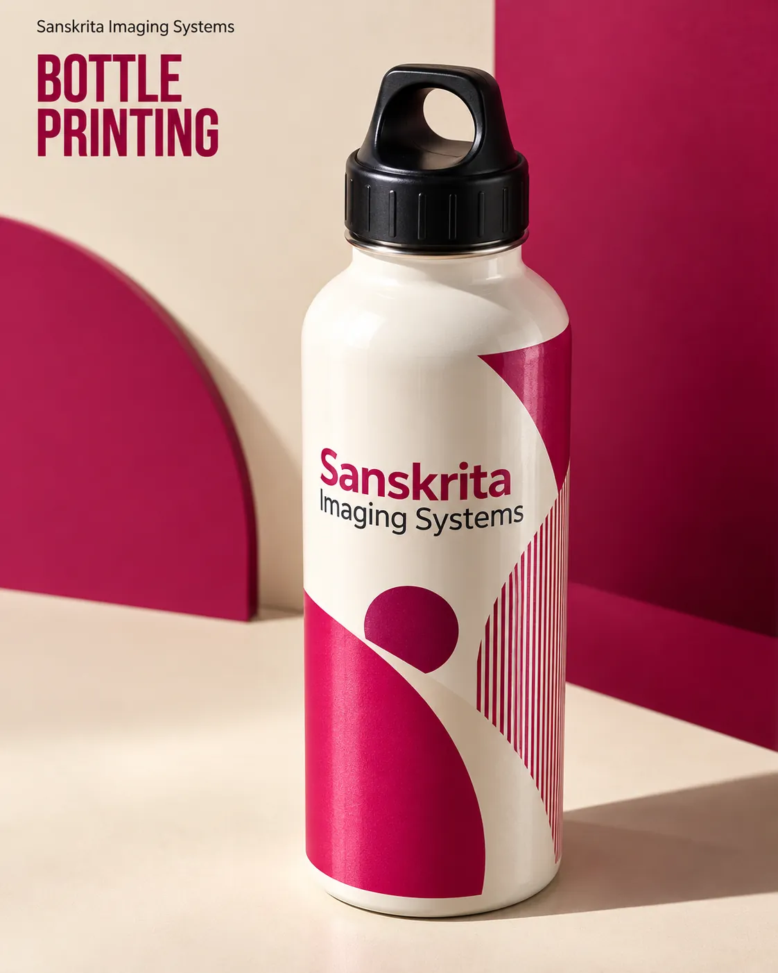 Sipper bottle printing with an alternative printed finish