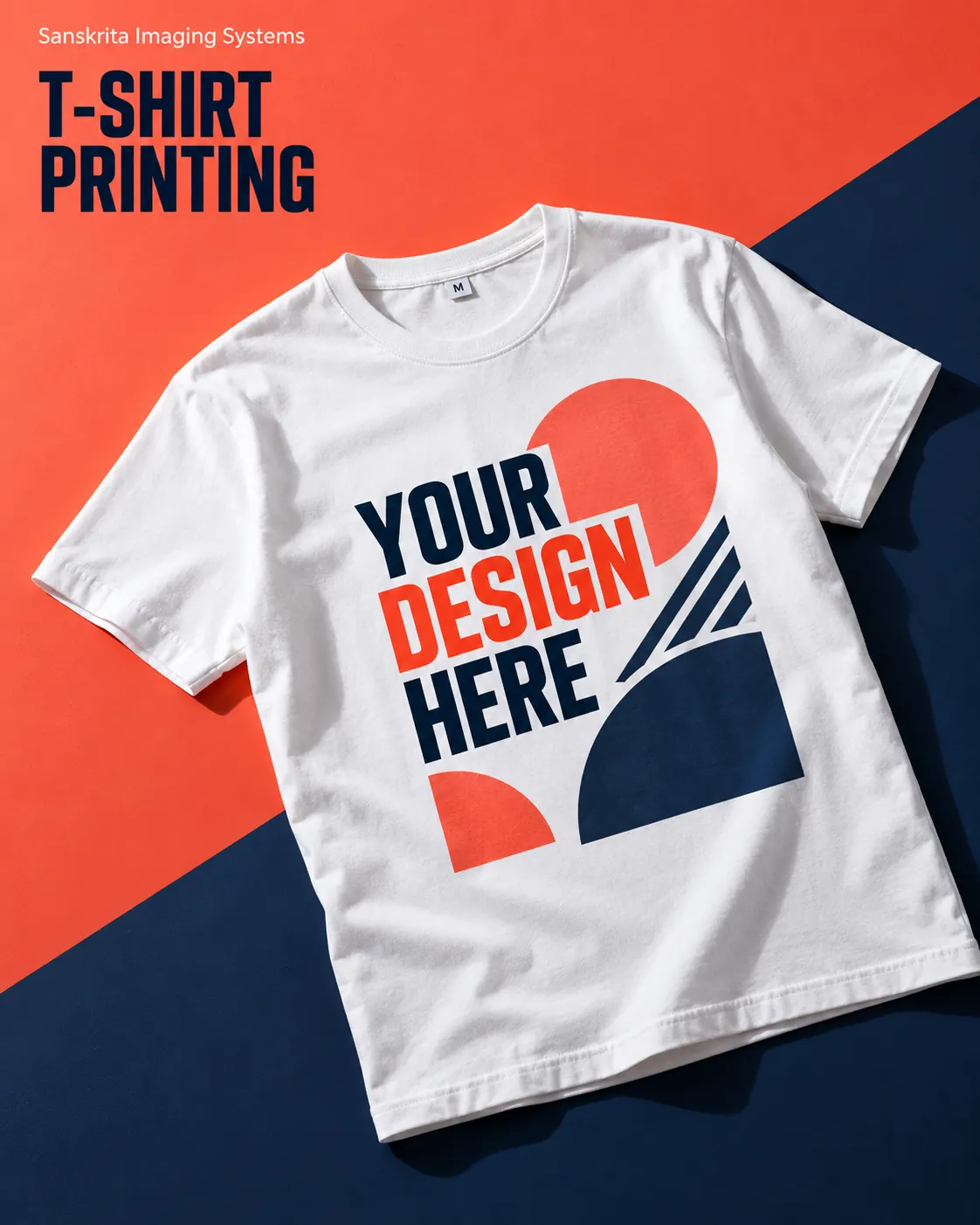 T-shirt printing, an alternative blank layout for a custom design