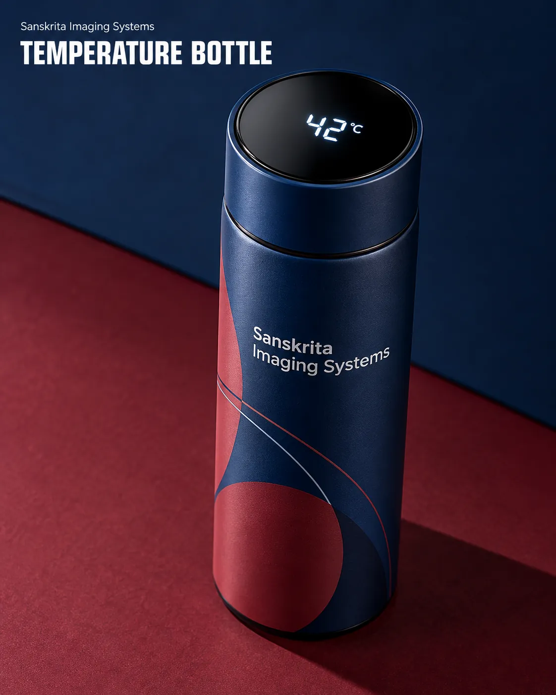 Temperature sipper bottle with an alternative printed finish