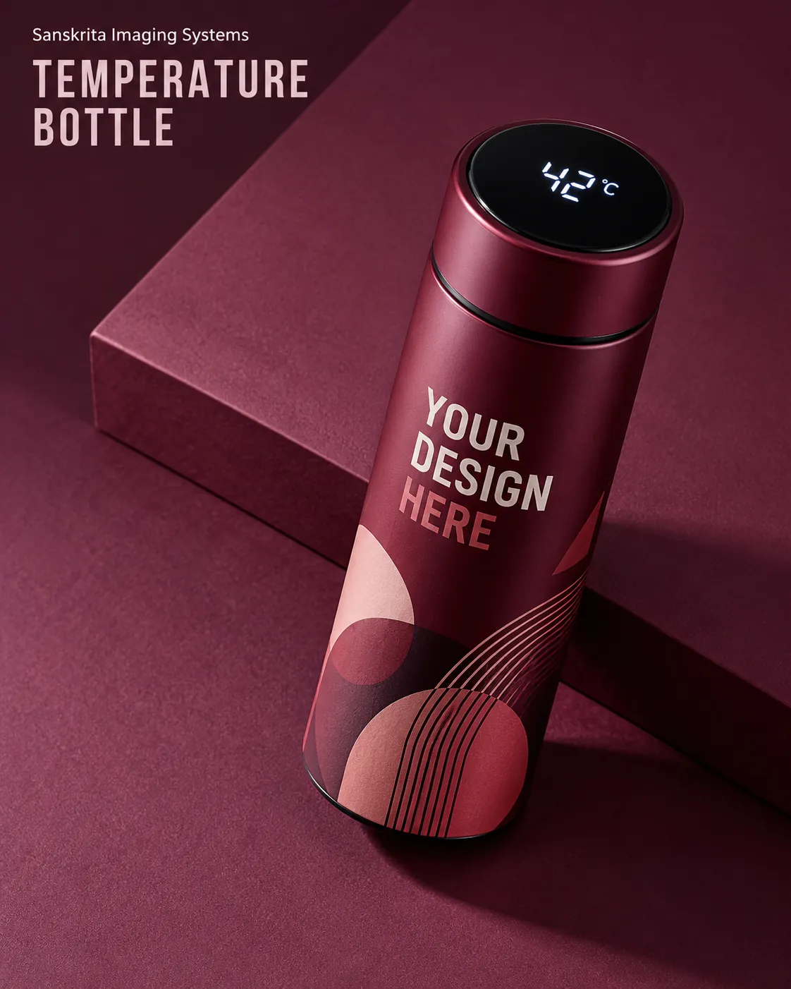 Temperature sipper bottle, an alternative blank layout for a custom design