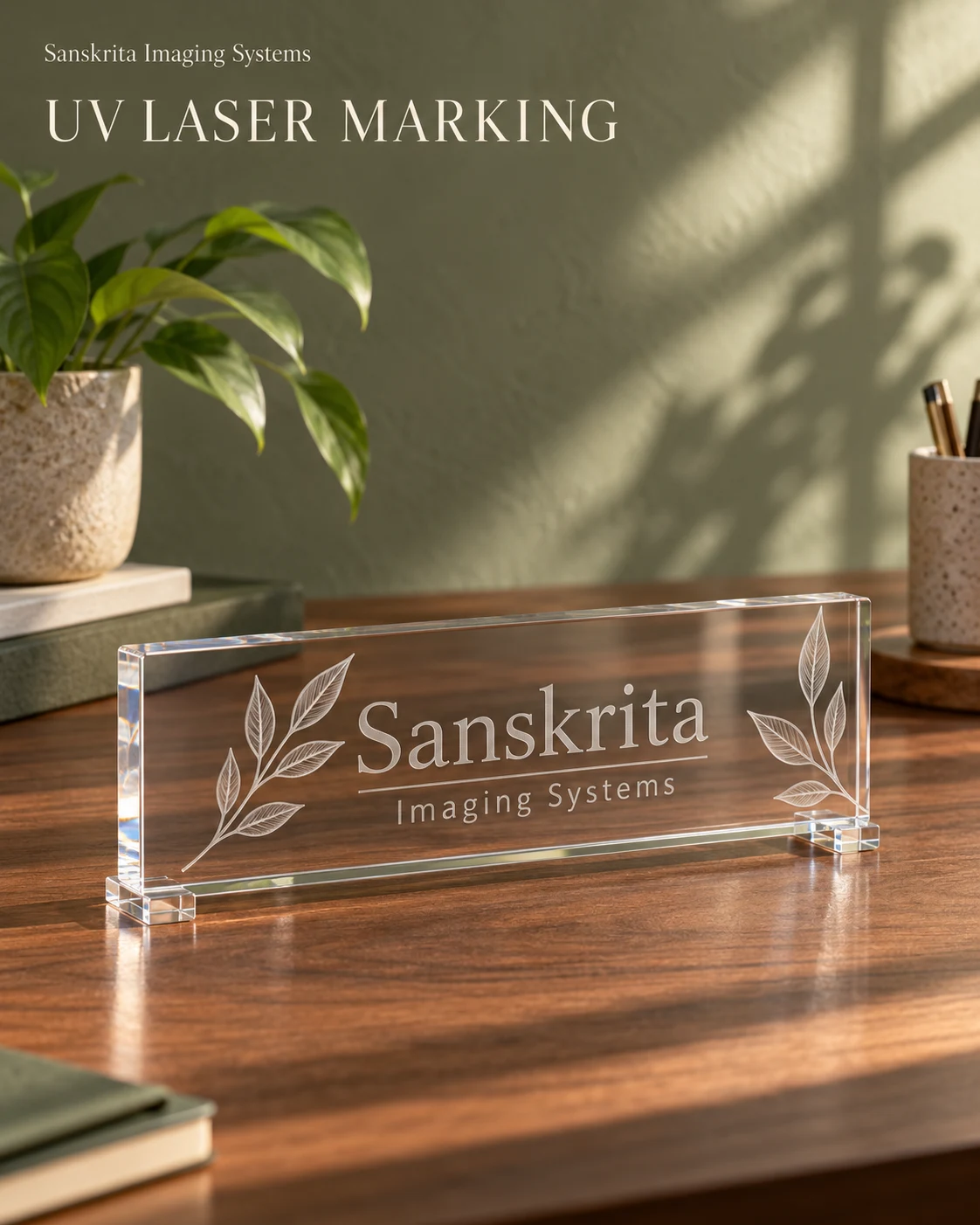 UV laser marking example: acrylic marking